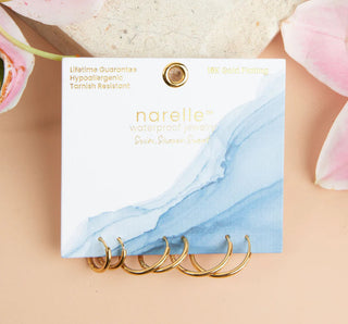 Howard's Narelle Waterproof Classic Hoop Earrings Gold