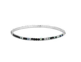 My Fun Colors Petite Crystal Tennis Bracelet Montana Blue/ Silver