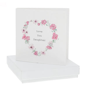 Love You Daughter Stud Earrings