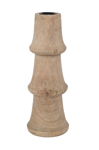 Mango Wood Taper Holder, 8”
