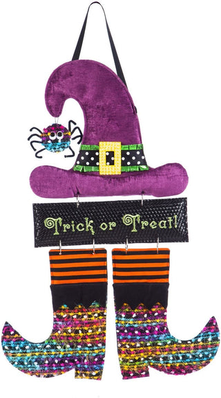 Halloween Witch Burlap Door Decor