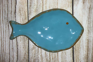 Ceramic Teal Fish Tray