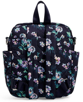 Vera Bradley Navy Garden Convertible Small Backpack