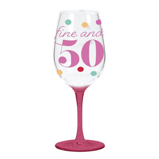 Birthday Milestone Acrylic Wine Glass