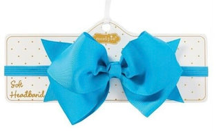 Mudpie Soft Headband Turquoise Bow