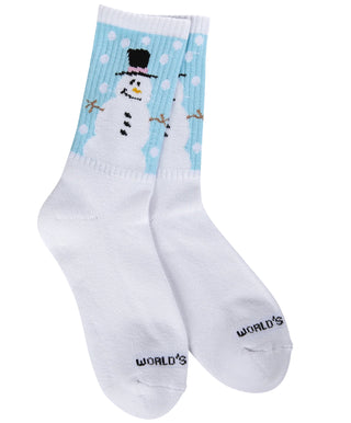 World’s Softest Socks Holiday Sport Mini Crew Snowman