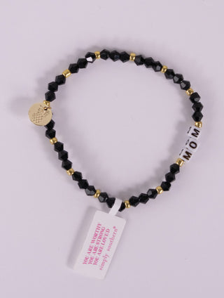 Simply Southern Bracelet Positive Mom Black
