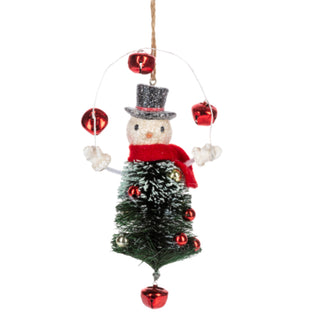 Vintage Snowman Ornament w/Tree