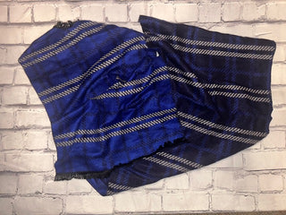 Top it Off Reversible Checkered Scarf Navy/Royal