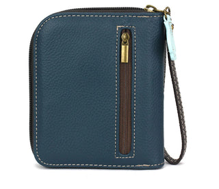 Chala Zip Around Wallet Turtle Teal Stripe 839