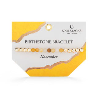 Soul Stacks Birthstone Bracelet November