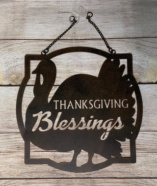 Thanksgiving Blessings Metal Hanging
