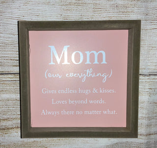 Mom Wood Block Sign