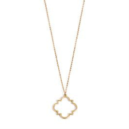 Whispers Gold Geo Outline Dangle Necklace WN004273