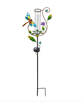 Twinkling Light Solar Rain Gauge Garden Stake