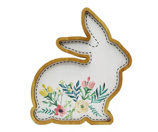 Floral Easter Bunny Tabletop Decor