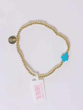 Simply Southern Bracelet Stacks O - Turquoise Cross