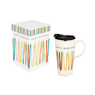Happy Birthday Ceramic Travel Mug w/Box