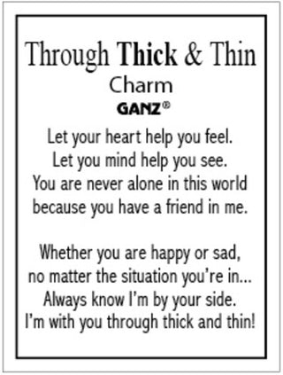 Ganz Through Thick & Thin Charm