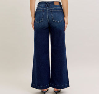Judy Blue HW Trouser Wide Leg Short Inseam 82678