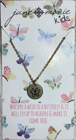 Jane Marie Kids Whisper a Wish Butterfly Necklace