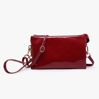 Jen & Co Riley Crossbody High Gloss Dark Red M013HG