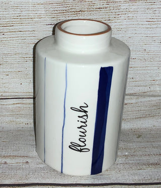 Ceramic Blue & White Vase