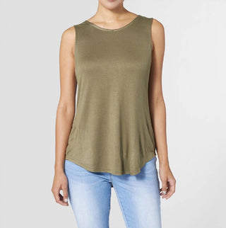 Coco & Carmen Erin Pleat Back Tank Olive