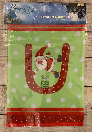 Letters From Santa Monogram Garden Flag