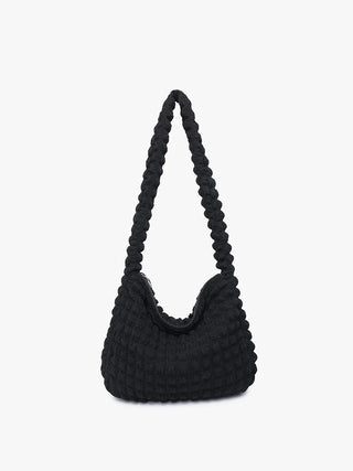 Jen & Co Rosemary Quilted Puffy Crossbody Black M2515
