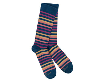 World's Softest Support Fit Navy Multi Stripe
