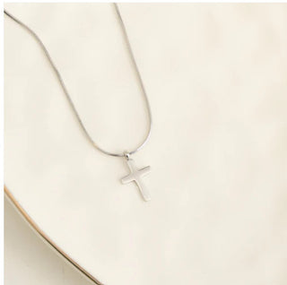 Howard's Narelle Waterproof Dainty Cross Charm Necklace Silver
