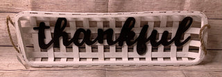 Wood Basket w/Sign