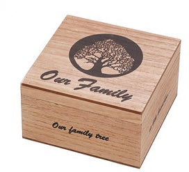 Wood Family Tree Memory Box