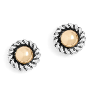 Whispers Silver Rope w/Gold Stud Earrings WN004156