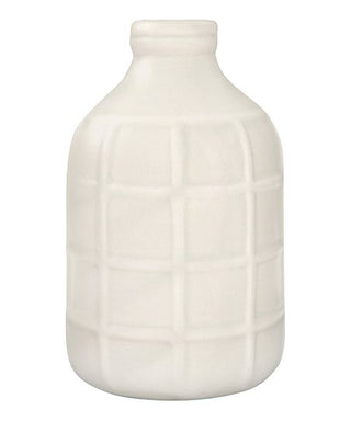 Stoneware Vase w/ Basket Weave Pattern