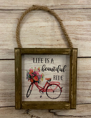 Bicycle Wood Wall Hanging