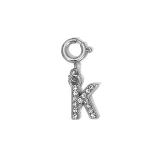 My Fun Colors Rhinestone Initial Silver K