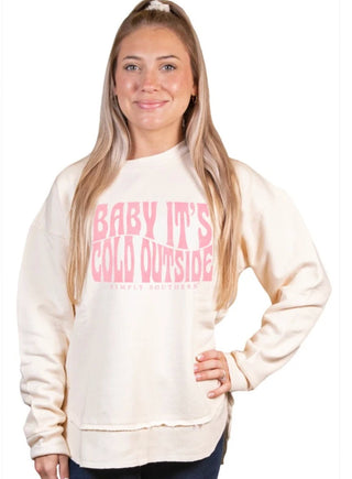 Simply Southern Cold Outside Long Sleeve Crew Sweatshirt