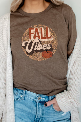 Kissed Apparel Retro Fall Vibes Pumpkin Leopard T-Shirt