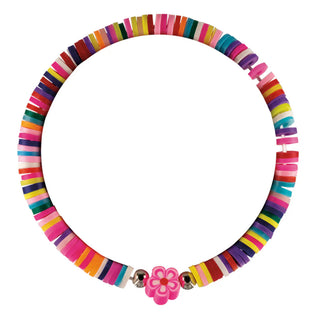 My Fun Colors Clay Disc & Flower Charm Bracelet