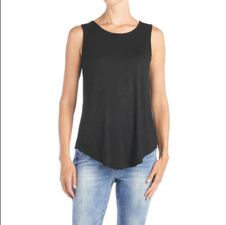 Coco & Carmen Erin Pleat Back Tank Black