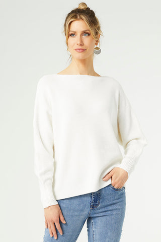 Coco+Carmen Relaxed Ciana Pullover Sweater Off White