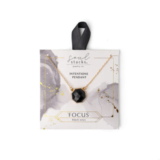 Soul Stacks Intentions Pendant Black Onyx Focus