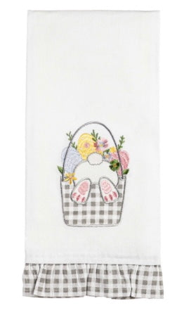 Easter Bunny Basket Tea Towel