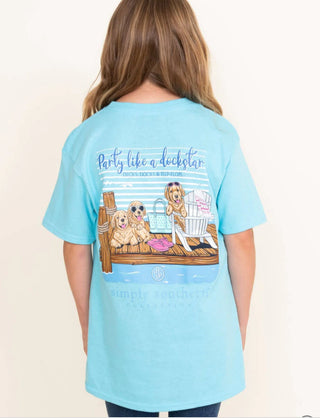 Simply Southern Dock T-Shirt in Pool Blue