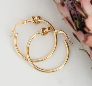 Howard's Gold Knotted Hoop Earrings