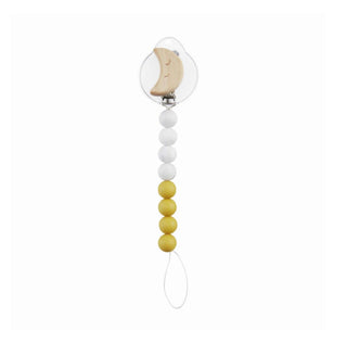 Mudpie Yellow Moon Wood & Silicone Pacy Clip