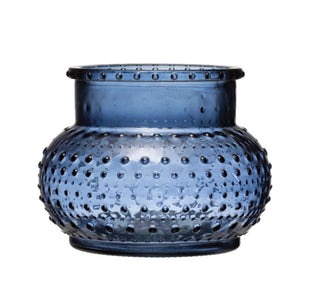 Blue Hobnail Vase