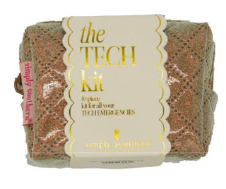 Simply Southern Mini Tech Bag Kit Brown Glitter
